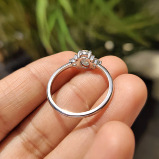Cushion Hidden Halo Lab Grown Diamond Engagement Ring