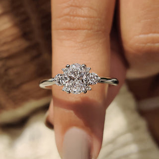 Cushion Hidden Halo Lab Grown Diamond Engagement Ring