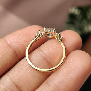 Cushion Hidden Halo Lab Grown Diamond Engagement Ring