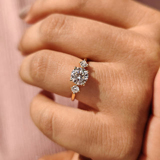 Cushion Hidden Halo Lab Grown Diamond Engagement Ring
