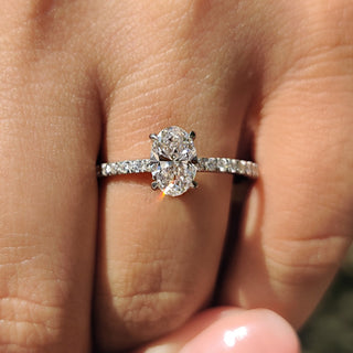 Cushion Hidden Halo Lab Grown Diamond Engagement Ring