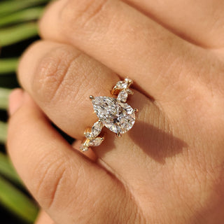 Cushion Hidden Halo Lab Grown Diamond Engagement Ring