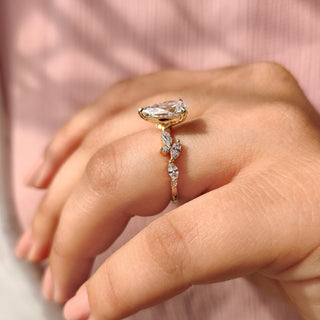 Cushion Hidden Halo Lab Grown Diamond Engagement Ring