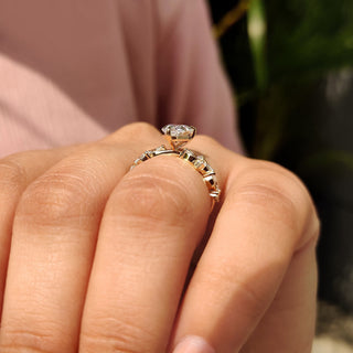 Cushion Hidden Halo Lab Grown Diamond Engagement Ring