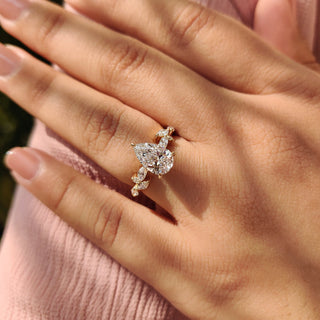 Cushion Hidden Halo Lab Grown Diamond Engagement Ring