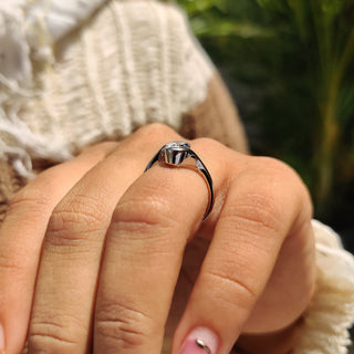 Cushion Hidden Halo Lab Grown Diamond Engagement Ring