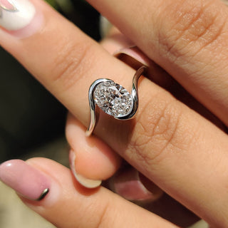 Cushion Hidden Halo Lab Grown Diamond Engagement Ring