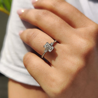 Cushion Hidden Halo Lab Grown Diamond Engagement Ring
