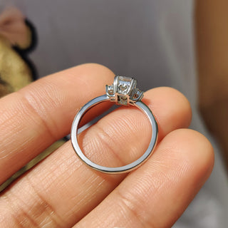 Cushion Hidden Halo Lab Grown Diamond Engagement Ring
