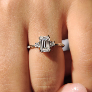 Cushion Hidden Halo Lab Grown Diamond Engagement Ring