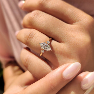 Cushion Hidden Halo Lab Grown Diamond Engagement Ring