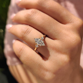 Cushion Hidden Halo Lab Grown Diamond Engagement Ring