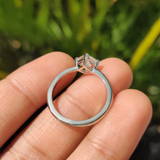 Cushion Hidden Halo Lab Grown Diamond Engagement Ring