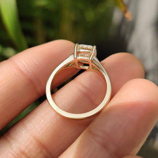 Cushion Hidden Halo Lab Grown Diamond Engagement Ring
