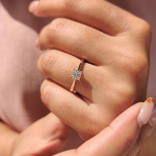 Cushion Hidden Halo Lab Grown Diamond Engagement Ring