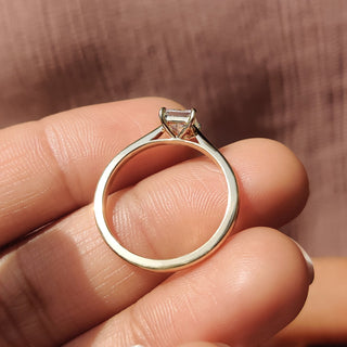 Cushion Hidden Halo Lab Grown Diamond Engagement Ring