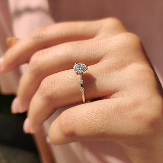 Cushion Hidden Halo Lab Grown Diamond Engagement Ring