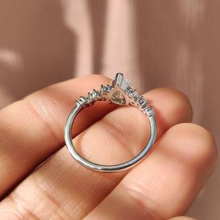 Cushion Hidden Halo Lab Grown Diamond Engagement Ring