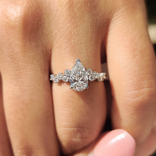 Cushion Hidden Halo Lab Grown Diamond Engagement Ring