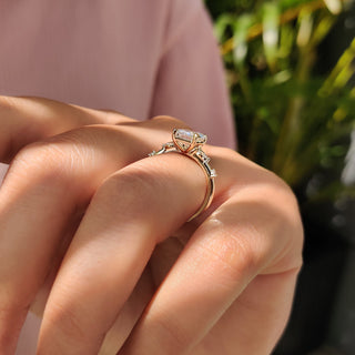 Cushion Hidden Halo Lab Grown Diamond Engagement Ring