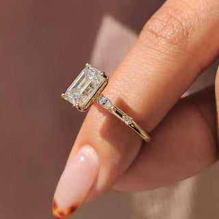 Cushion Hidden Halo Lab Grown Diamond Engagement Ring