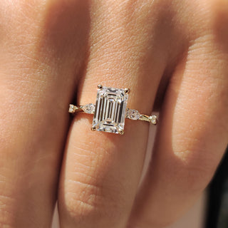 Cushion Hidden Halo Lab Grown Diamond Engagement Ring