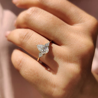 Cushion Hidden Halo Lab Grown Diamond Engagement Ring