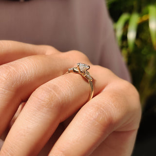 Cushion Hidden Halo Lab Grown Diamond Engagement Ring