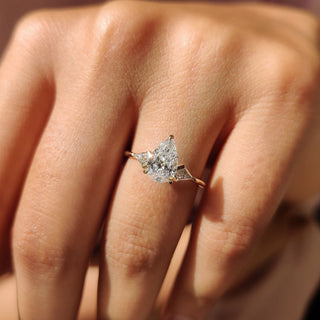 Cushion Hidden Halo Lab Grown Diamond Engagement Ring