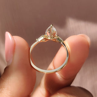 Cushion Hidden Halo Lab Grown Diamond Engagement Ring
