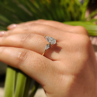 Cushion Hidden Halo Lab Grown Diamond Engagement Ring