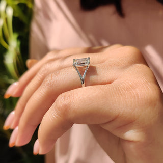 Cushion Hidden Halo Lab Grown Diamond Engagement Ring