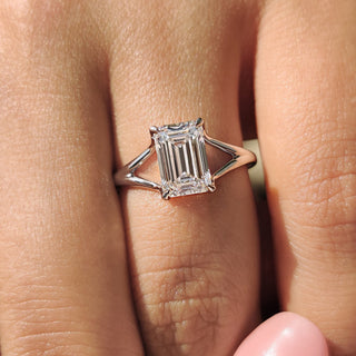 Cushion Hidden Halo Lab Grown Diamond Engagement Ring