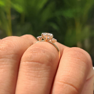 Cushion Hidden Halo Lab Grown Diamond Engagement Ring