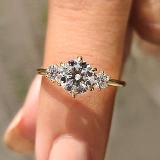 Cushion Hidden Halo Lab Grown Diamond Engagement Ring