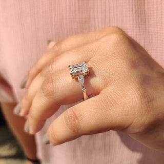 Cushion Hidden Halo Lab Grown Diamond Engagement Ring