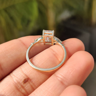 Cushion Hidden Halo Lab Grown Diamond Engagement Ring