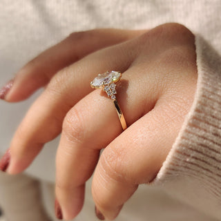 Cushion Hidden Halo Lab Grown Diamond Engagement Ring