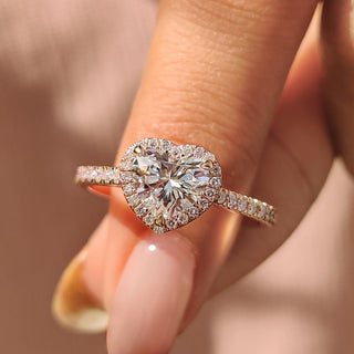 Cushion Hidden Halo Lab Grown Diamond Engagement Ring