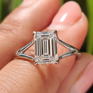 Cushion Hidden Halo Lab Grown Diamond Engagement Ring