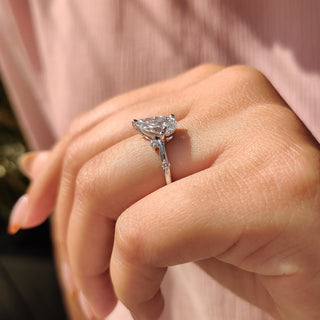 Cushion Hidden Halo Lab Grown Diamond Engagement Ring