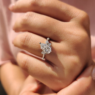 Cushion Hidden Halo Lab Grown Diamond Engagement Ring