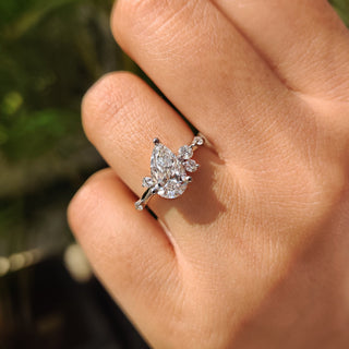 Cushion Hidden Halo Lab Grown Diamond Engagement Ring