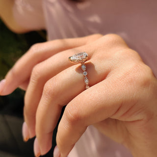 Cushion Hidden Halo Lab Grown Diamond Engagement Ring