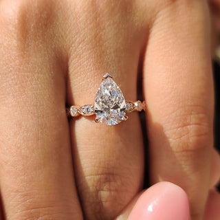 Cushion Hidden Halo Lab Grown Diamond Engagement Ring