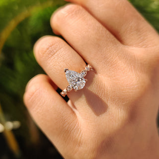 Cushion Hidden Halo Lab Grown Diamond Engagement Ring