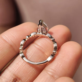 Cushion Hidden Halo Lab Grown Diamond Engagement Ring