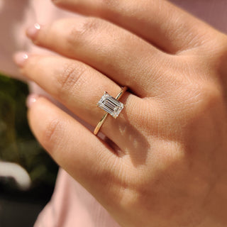 Cushion Hidden Halo Lab Grown Diamond Engagement Ring
