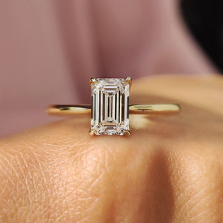 Cushion Hidden Halo Lab Grown Diamond Engagement Ring