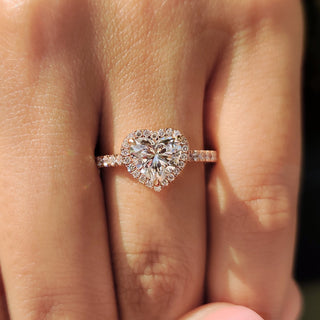 Cushion Hidden Halo Lab Grown Diamond Engagement Ring